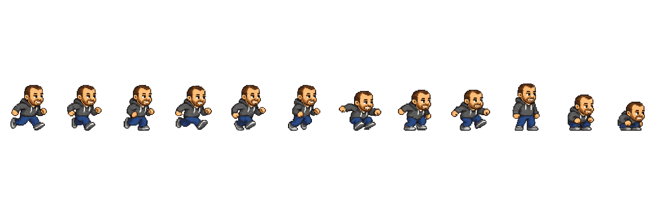 Pixel-art character sheet
